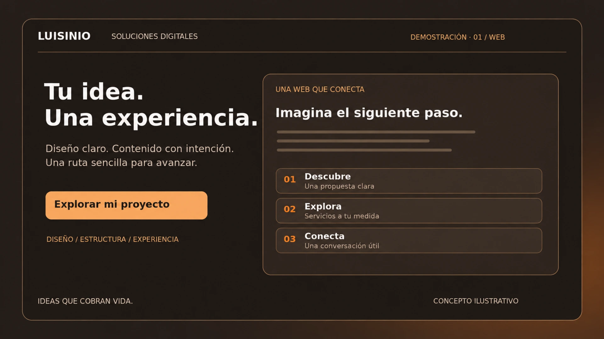 Portada ilustrativa de una página web